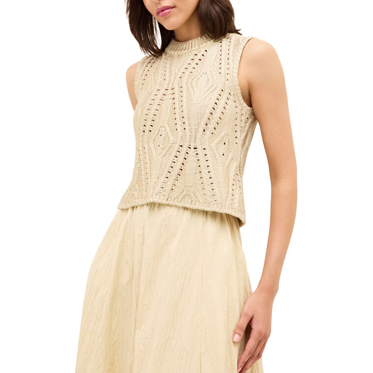 Mcguire Foiled Knit Sleeveless Top image number null