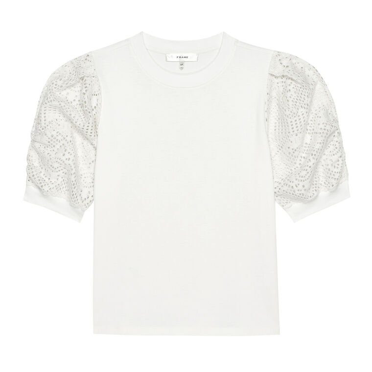 The Lace Sleeve Frankie Tee image number null