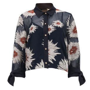 Aster Fil Coupe Long Sleeve Blouse