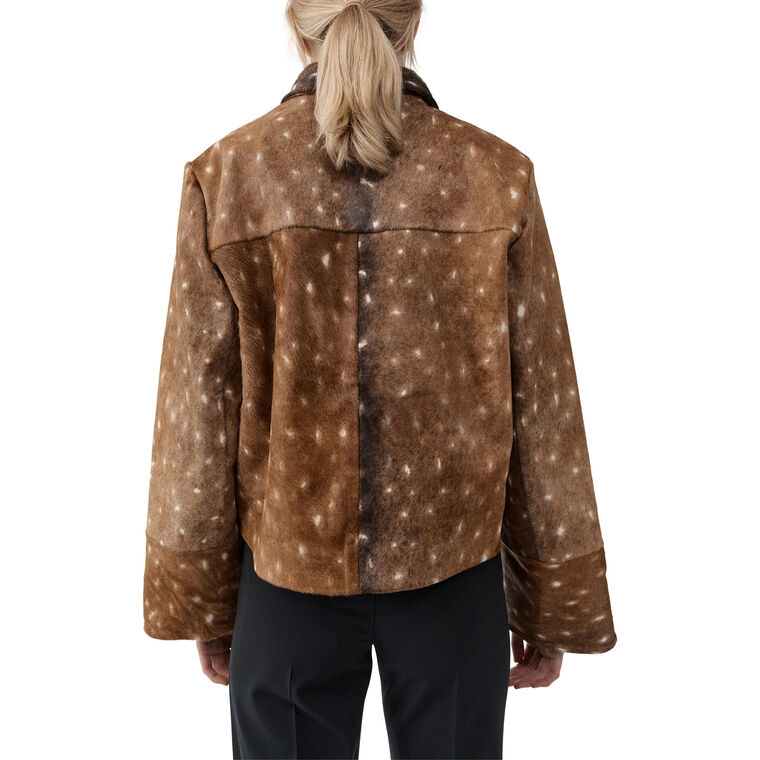 Fawn Minimal Leather Jacket image number null