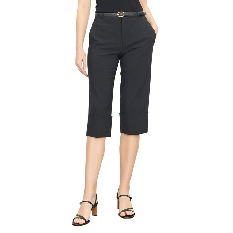 Mid Rise Cuffed Cropped Pant image number null