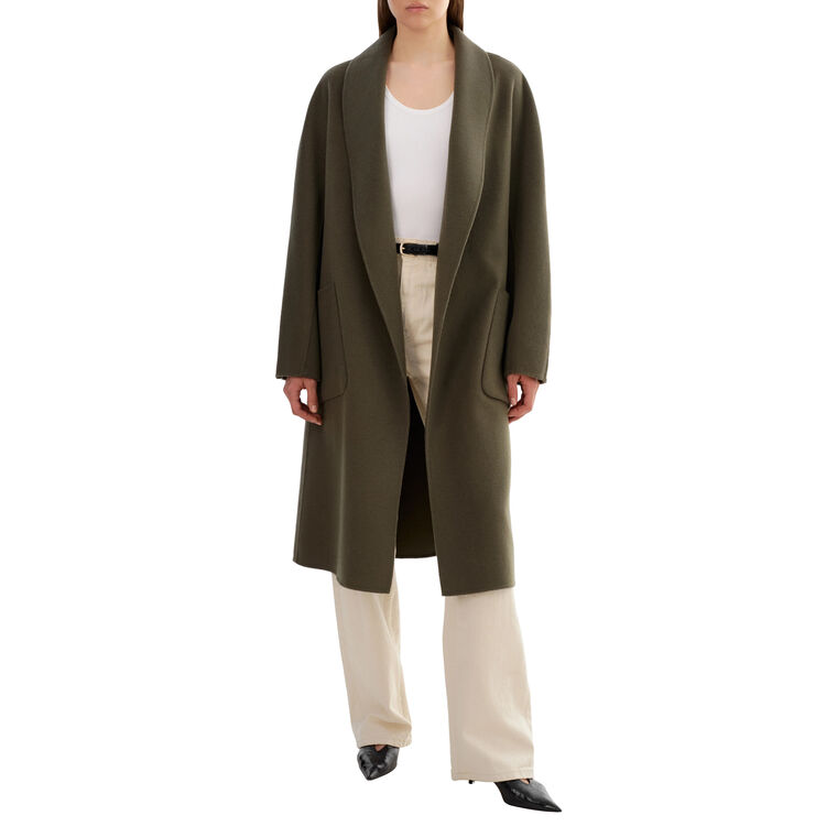 Thara Shawl Collar Wool Coat image number null