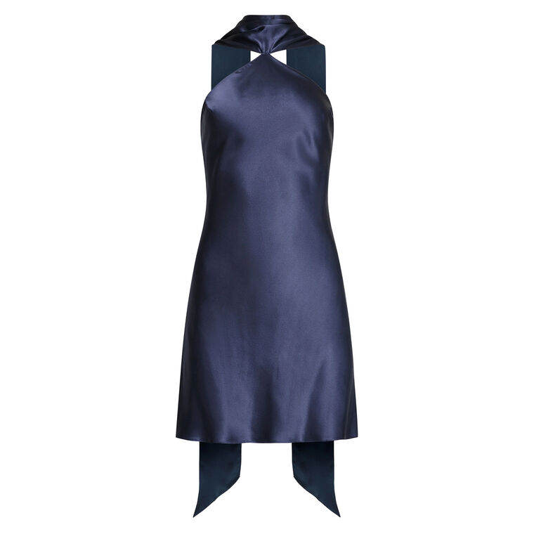 Ashton Scarf Halterneck Mini Dress image number null