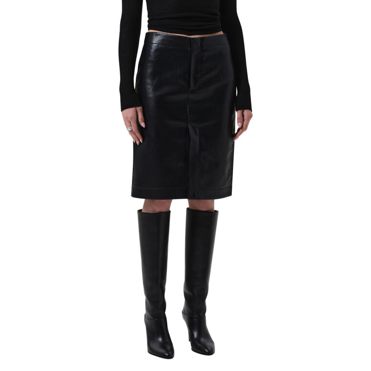 Nara Reclyed Leather Pencil Skirt image number null