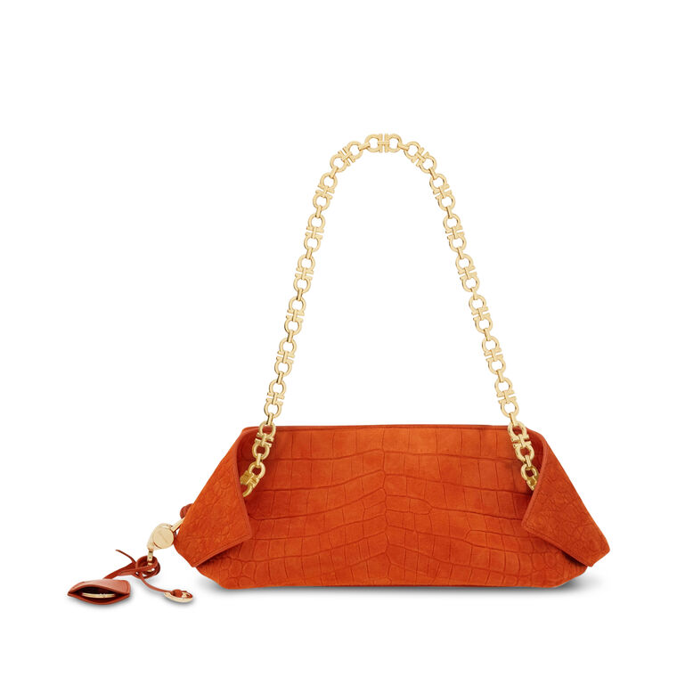 Gancini Chain Folded Shoulder Bag  image number null