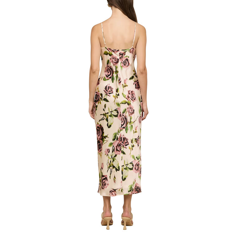 Seridie Sleeveless Bias-Cut Midi Slip Dress image number null