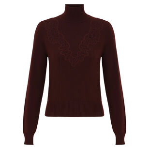 Valiant Merino Lace Turtleneck