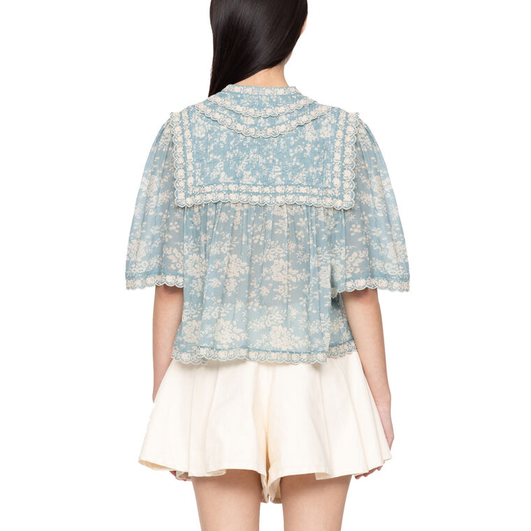 Kirsten Floral Print Short Sleeve Top image number null