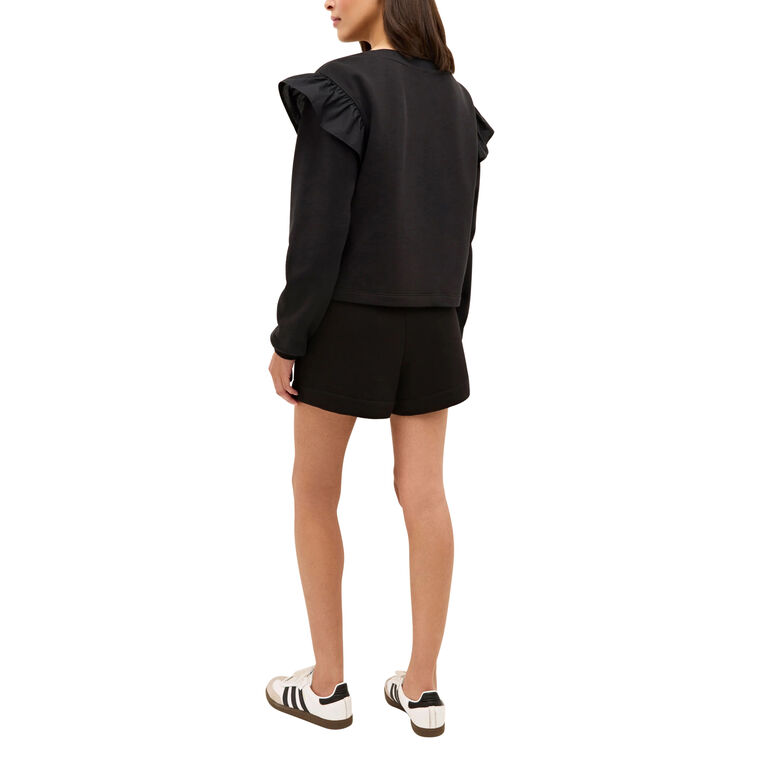 Houser Long Sleeve Ruffle Pullover image number null