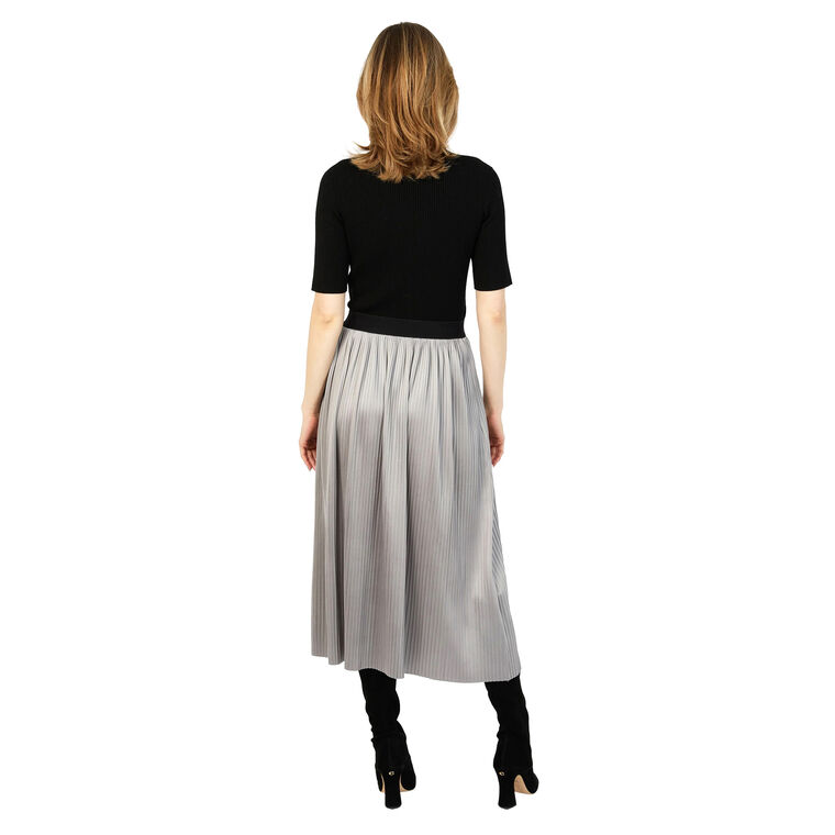 Fantasy Pleated Knit Midi Skirt image number null