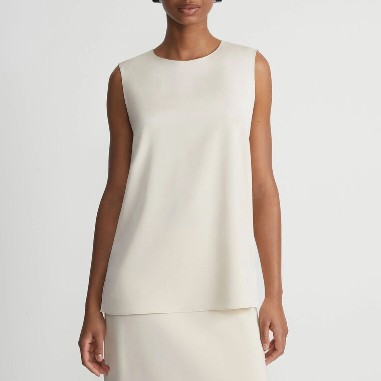 Adela Silk Sleeveless Blouse image number null