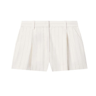 Winston Mid-Rise Linen Pinstripe Short