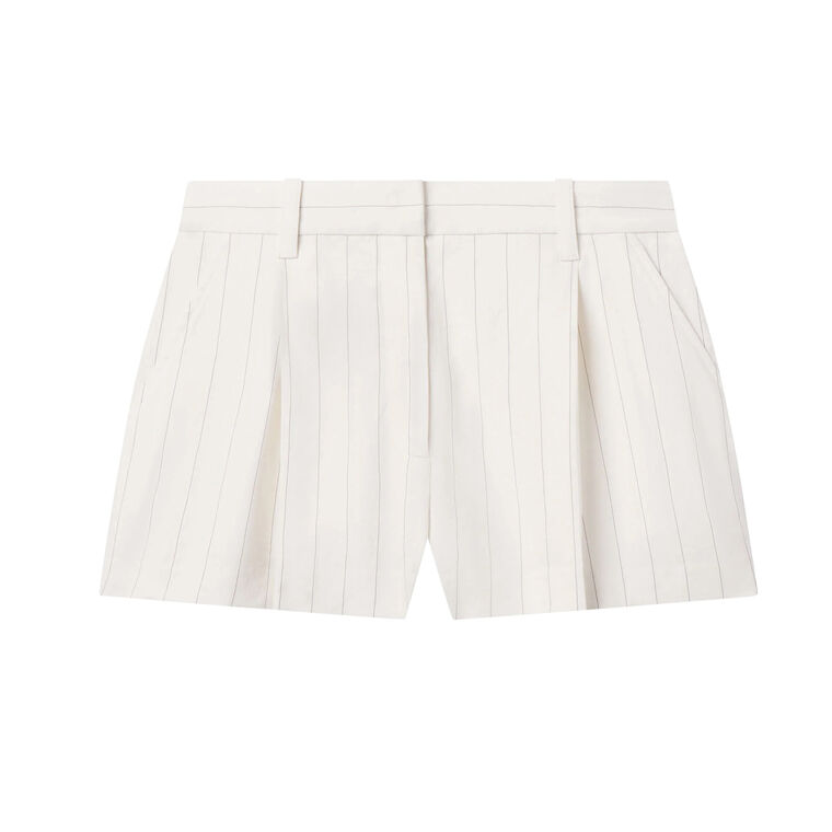 Winston Mid-Rise Linen Pinstripe Short image number null