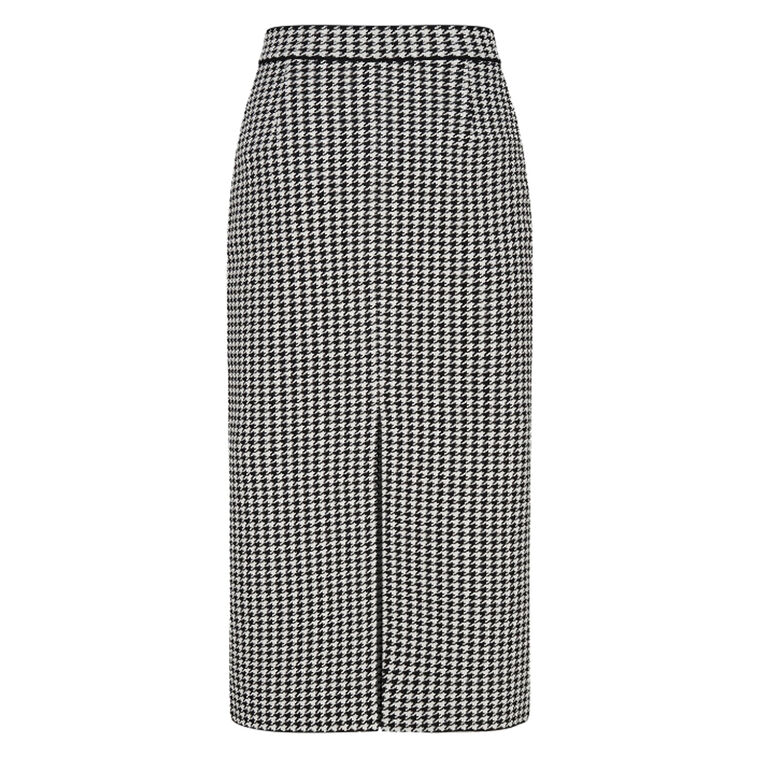 Leonie Houndstooth Midi Skirt image number null