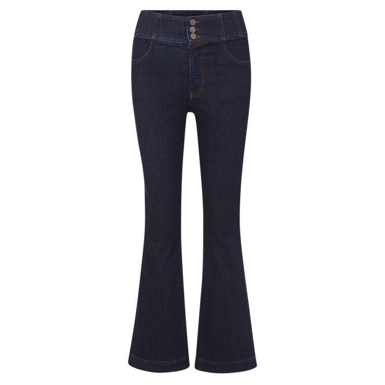 Carson Corset Waist Kick-Flare Jean image number null