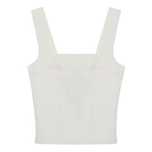 Madine Square Neck Knit Tank Top