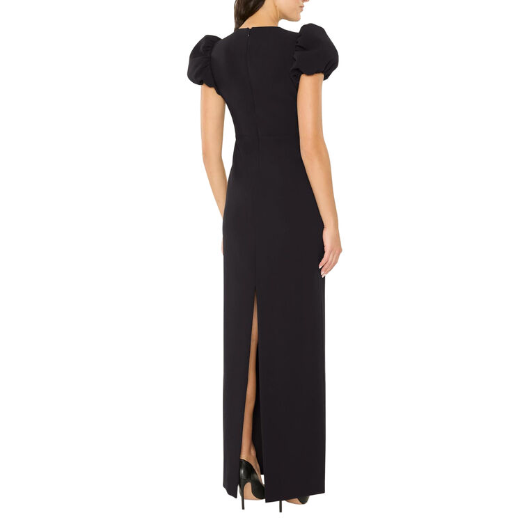 Griffin Puff Sleeve Cutout Detail Gown image number null