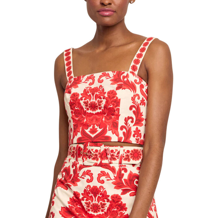 Helena Sleeveless Crop Top image number null