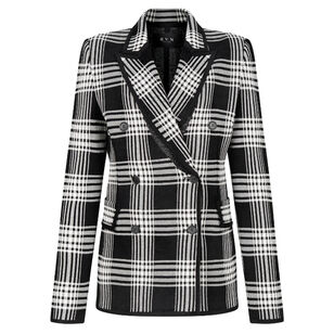 Rali Checked Double Brested Blazer