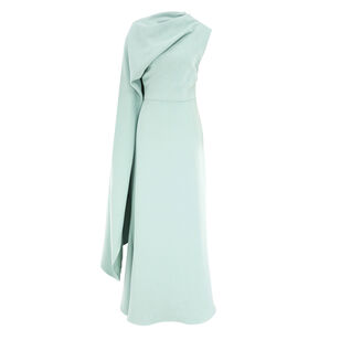 Leonara Asymmetric Cape Maxi Dress