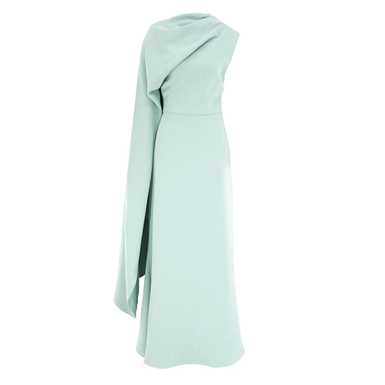 Leonara Asymmetric Cape Maxi Dress image number null