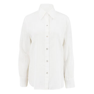 Relaxed Long Sleeve Button-Down Shirt