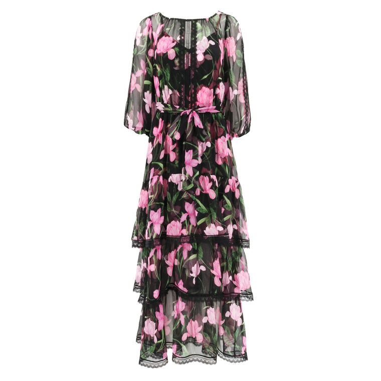 Nina Florette Long Sleeve Maxi Dress image number null