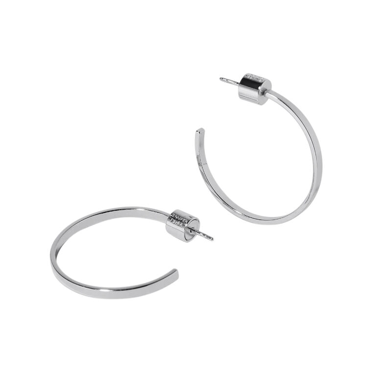 1 Inch Flat Thread Mini Hoops image number null