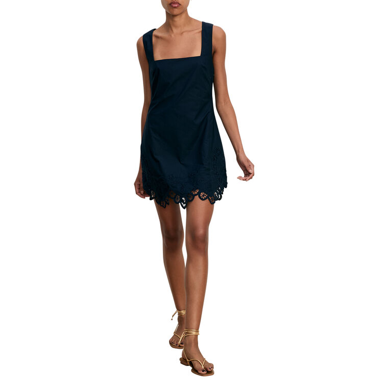 Shanice Sleeveless Lace-Trim Mini Dress image number null