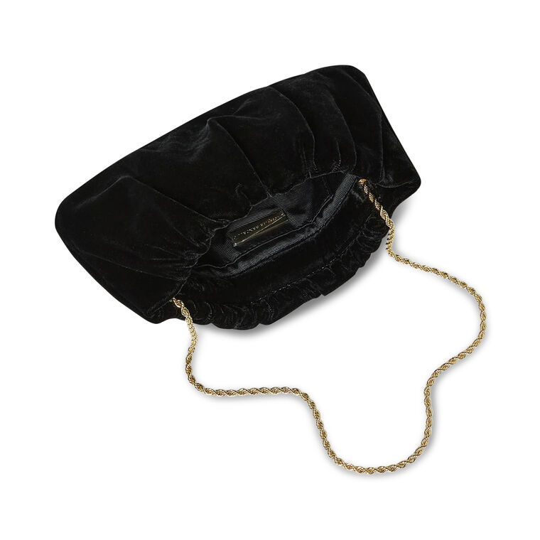 Serena Gathered Velvet Clutch image number null
