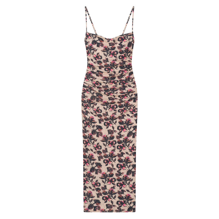 printed mesh jersey midi dress Alexa - Printed Mesh Jersey Midi Dress