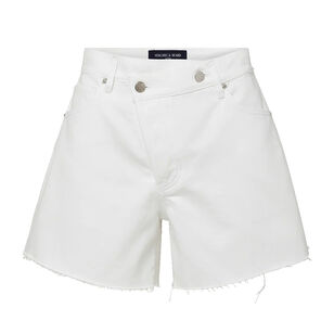 Ellis Mid Rise Crossover Waistband Denim Short