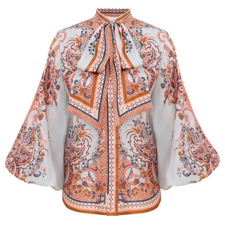 Aster Tie Neck Blouse image number null