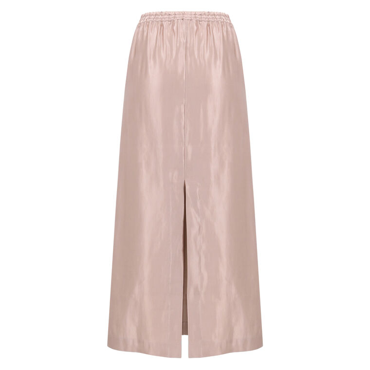 Liam Linen And Silk Satin Maxi Skirt image number null