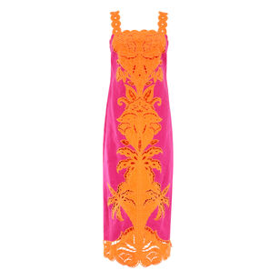 Sleeveless Cutwork Midi Dress