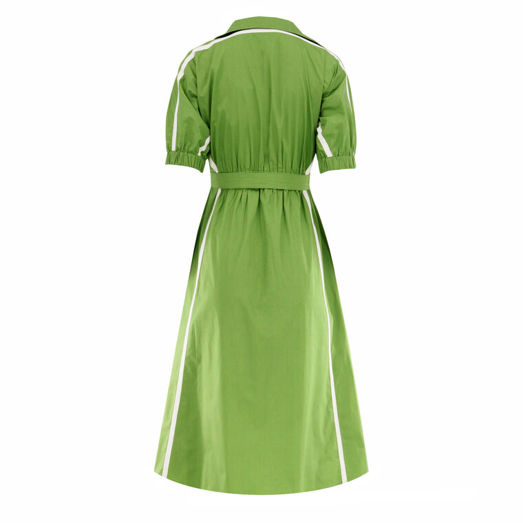 Curve Short Sleeve Poplin Midi Dress image number null