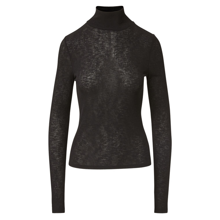 Wyeth Long Sleeve Ribbed Turtleneck Top image number null