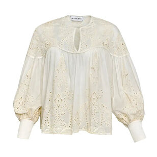 Naya Long Sleeve Eyelet Top