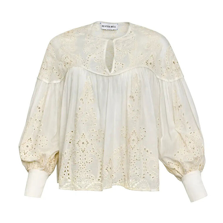 Naya Long Sleeve Eyelet Top image number null