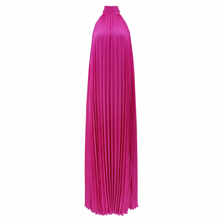 Beverly Pleated Halter Maxi Dress image number null
