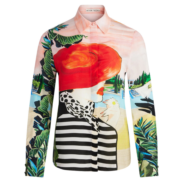 Willa Placket Long Sleeve Top image number null
