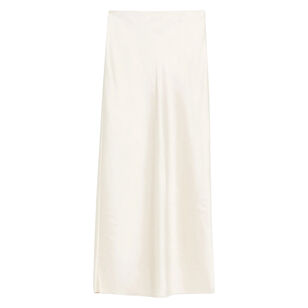 Fluid Satin Bias Column Skirt