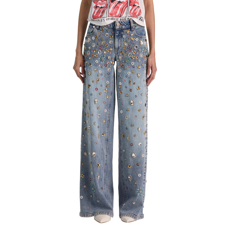 Amazing Low Rise Embellished Jeans image number null