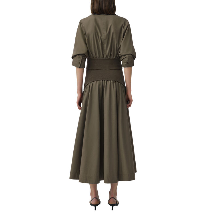 Ovie Knit Cotton Midi Skirt image number null