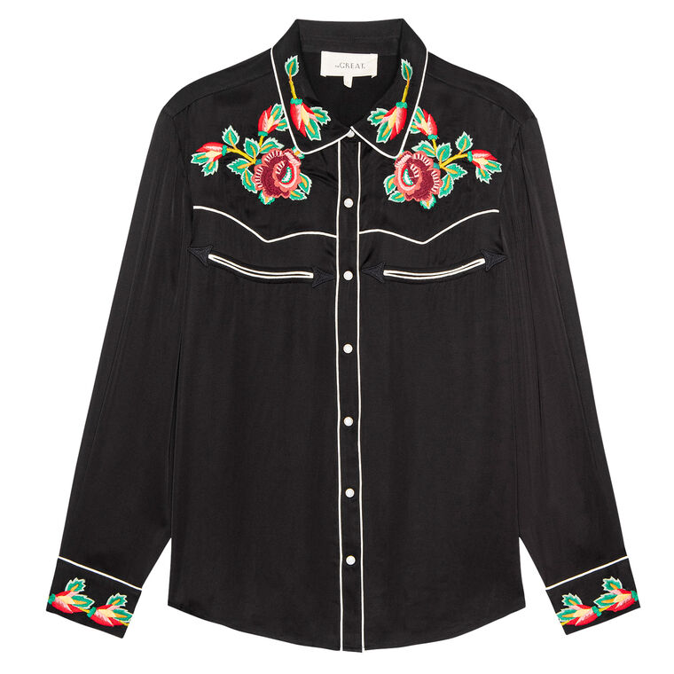 The Heirloom Rose Long Sleeve Western Shirt image number null