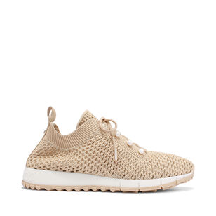Veles Crochet Knit Pearl Embellished Low-Top Sneakers