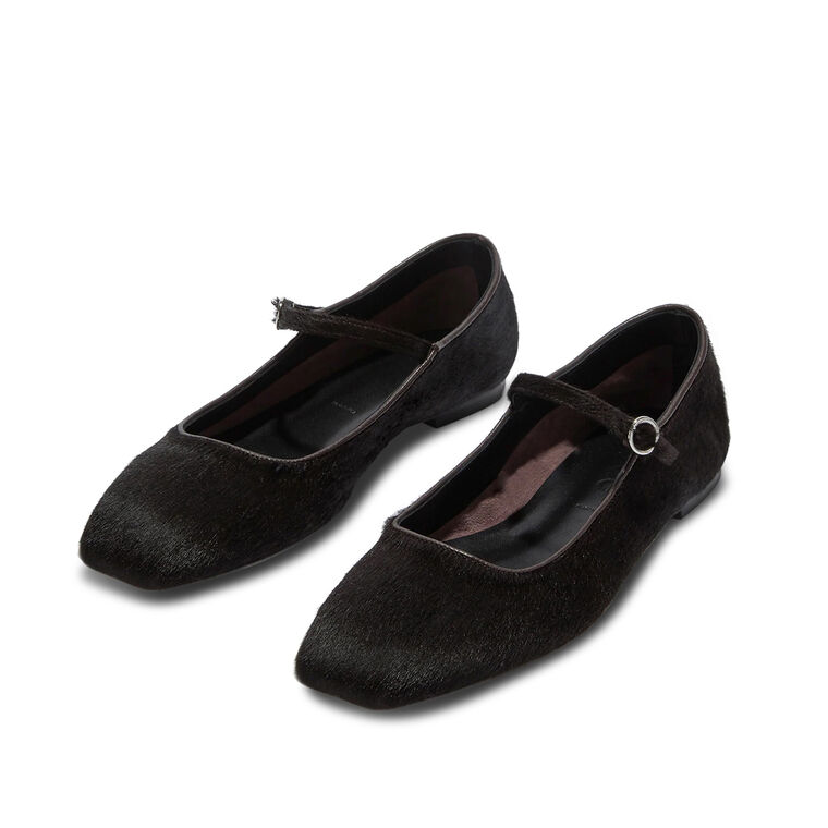 Uma Ponyhair Mary Jane Flats image number null