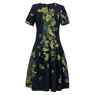 Acorn-Print Jacquard Dress