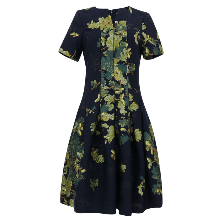 Acorn-Print Jacquard Dress image number null