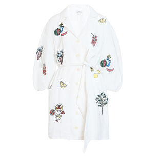 Sadie 3/4 Sleeve Belted Patchwork Mini Dress